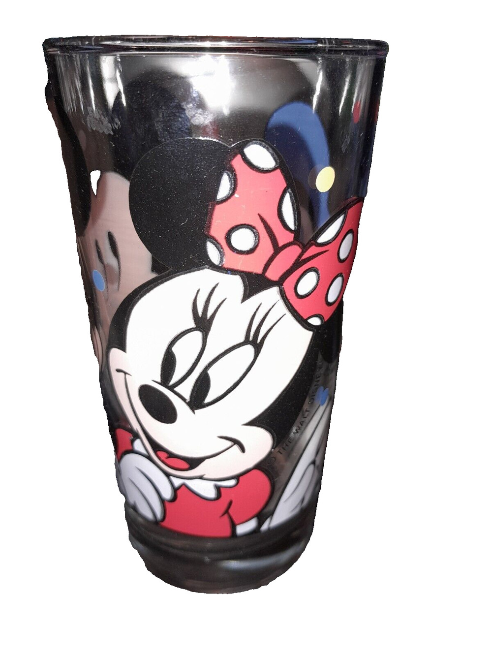 WALT DISNEY CHARACTER GLASS MICKEY MINNIE DONALD